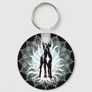 Great Dane Stud Keychain