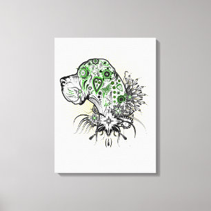 Great Dane Tattoo Canvas Print