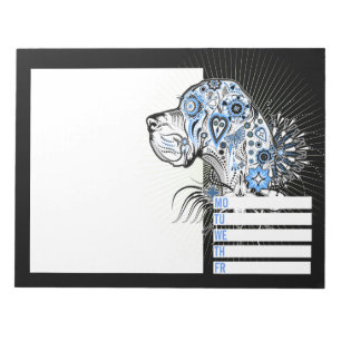 Great Dane Tattoo Style Notepad