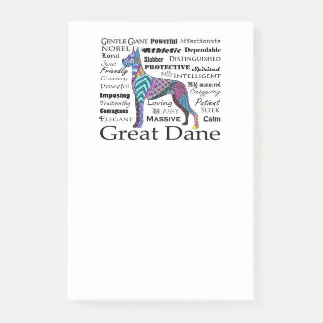 Great Dane Traits Post-It Notes (Front)