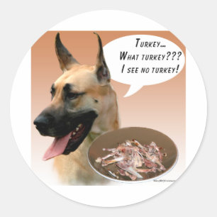 Great Dane Turkey Classic Round Sticker