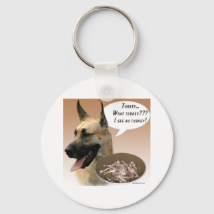 Great Dane Turkey Key Chain