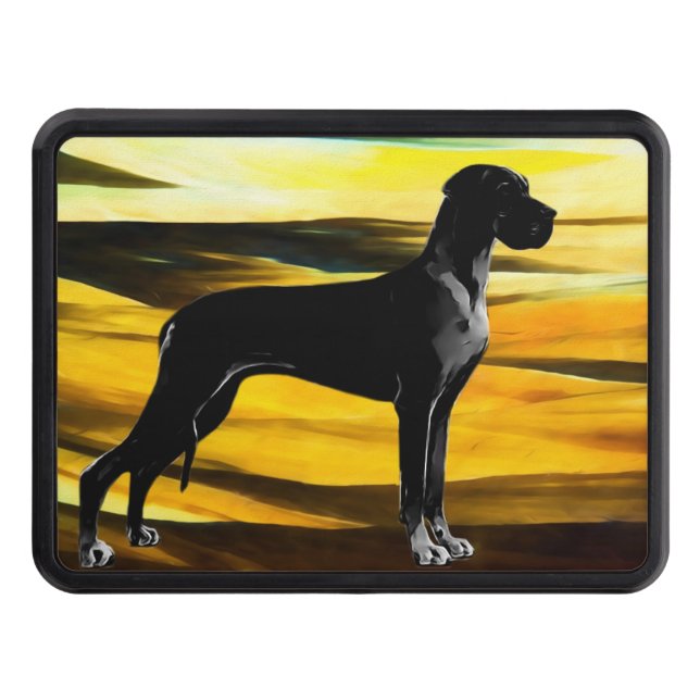 Great Dane (Uncropped) Trailer Hitch Cover (Front)