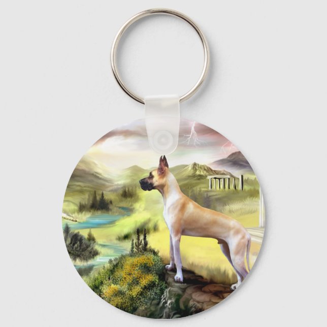Great Dane Valley of Zeus Keychain (Front)
