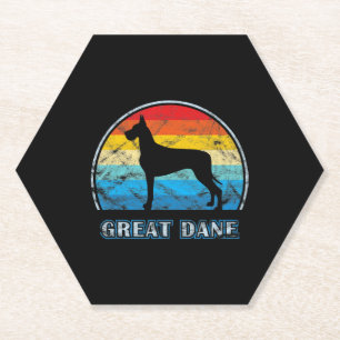 Great Dane Vintage Design Dog Paper Coaster