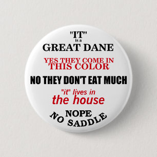 Great Dane Walking Answers 2 Inch Round Button