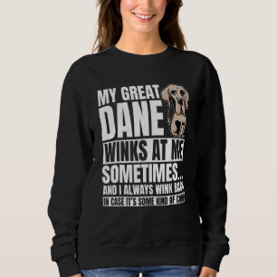 Great Dane Winks Gentle Dog Fur Parent German Mas Sweatshirt