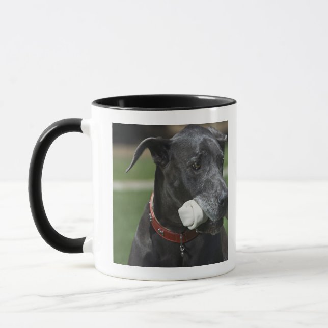 Great Dane with bone Mug (Left)