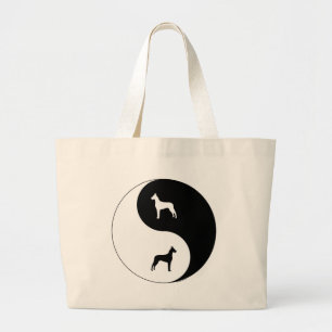 Great Dane Yin Yang Large Tote Bag