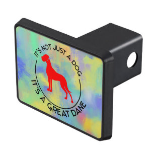 Great Danes are different Trailer Hitch Cover