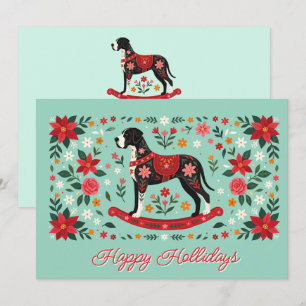 Great Danes Christmas Greetings Holiday Card