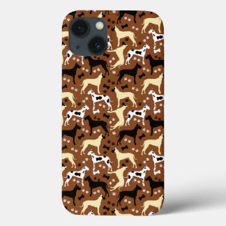 Great Danes Dog Pattern Harlequin iPhone 13 Case