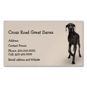Great Danes Dog Pet Animal  Magnetic Business Card