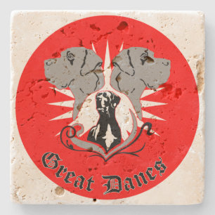 Great Danes Doggen Stone Coaster