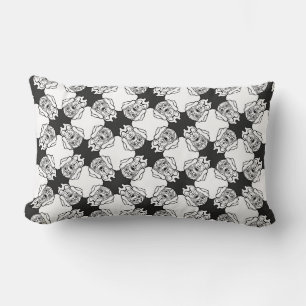 Great Danes in love Lumbar Pillow