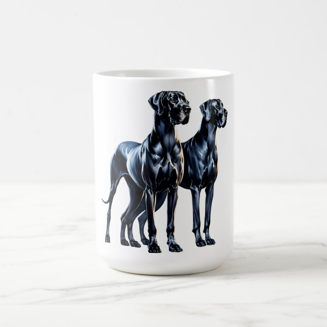 Great Danes Watercolor Coffee Mug (Center)