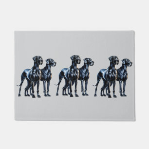 Great Danes Watercolor Doormat