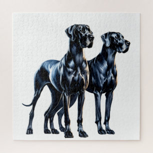 Great Danes Watercolor Jigsaw Puzzle