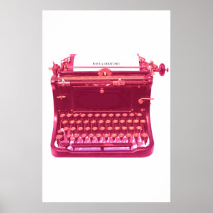 Great Day Pink Typewritter Text Quote Poster