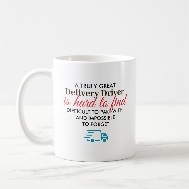 Great Delivery Driver Personalized Name Gift Coffee Mug (Left)