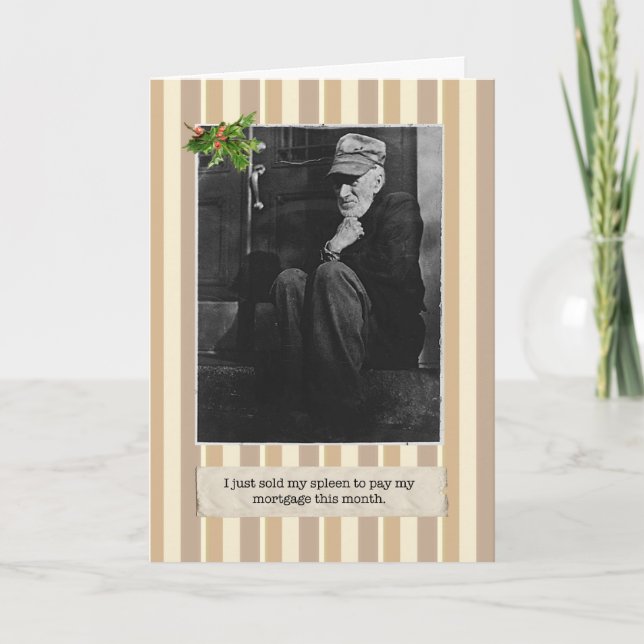 Great Depression Spleen Holiday Card (Front)