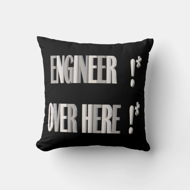 Great design for men who fix things engineer throw pillow (Front)