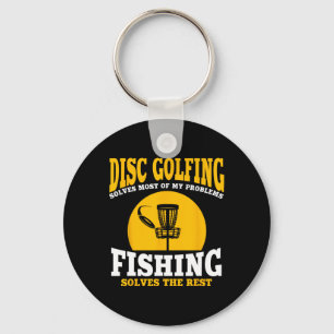 Great Disc Golf And Fishing Gift  Keychain