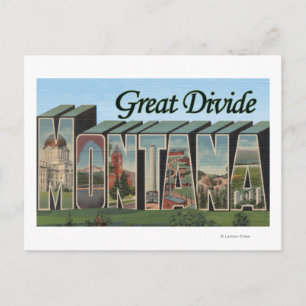 Great Divide, Montana - Large Letter Scenes Postcard