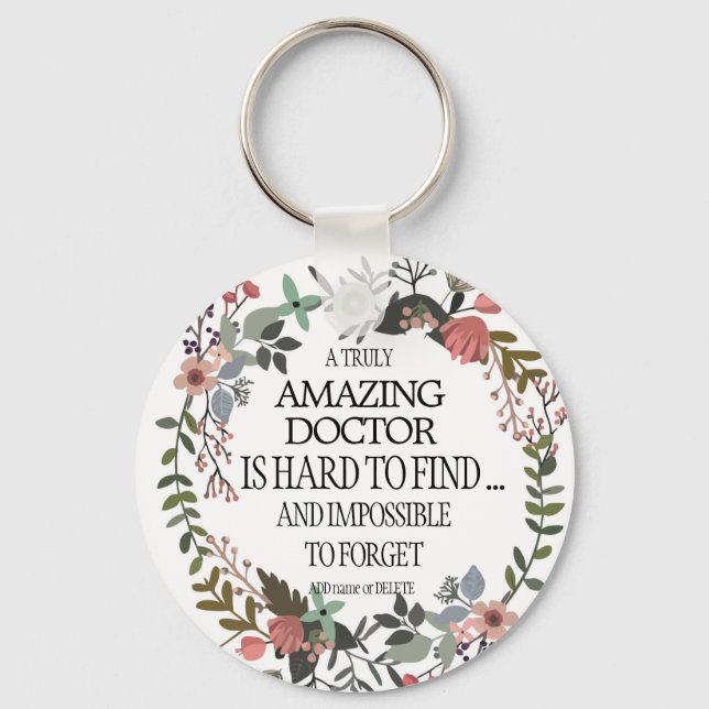 Great doctor thank you appreciation leaving gift keychain (Front)