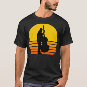 Great Double Bass Silhouette Gift Music  T-Shirt