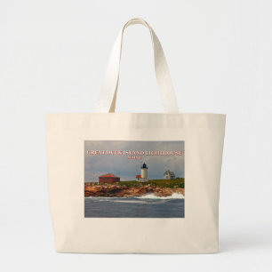 Great Duck Island Lighthouse, Maine Large Tote Bag