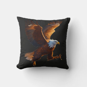 Great Eagle Rider Over the Mongolian Plains – Epic Throw Pillow