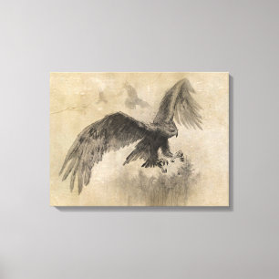 Great Eagles Sketch Canvas Print