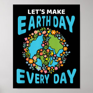 Great Earth World Globe Earth Day Environmental Pr Poster