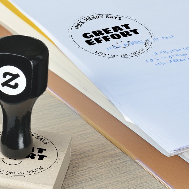 Great Effort | Personalized Teachers Rubber Stamp (Great Effort | Personalized Teachers Rubber Stamp)