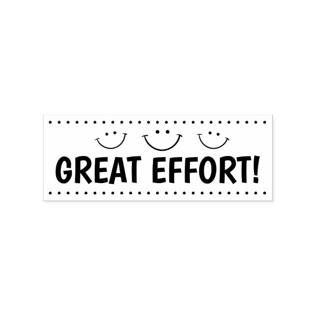 Great Effort Smily Face Teachers Rubber Stamp (Imprint)