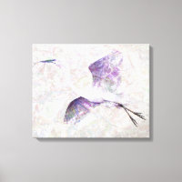 Great Egret Digital Art Canvas Print