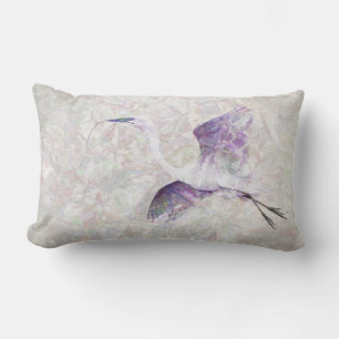 Great Egret Digital Art Throw Pillow