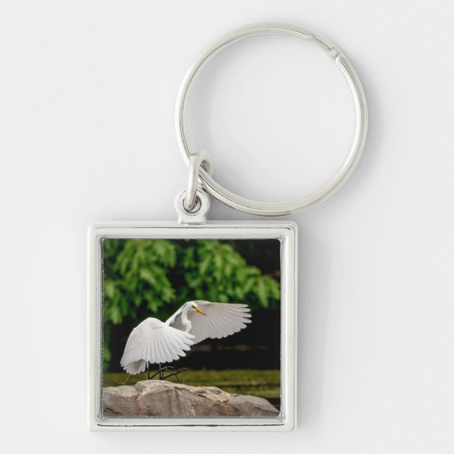 Great Egret Keychain (Front)