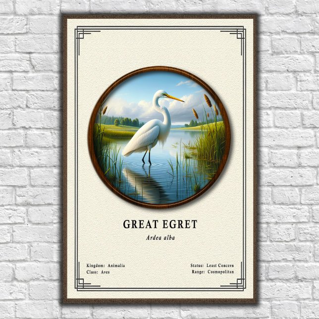 Great Egret Zoology Series Poster (Creator Uploaded)