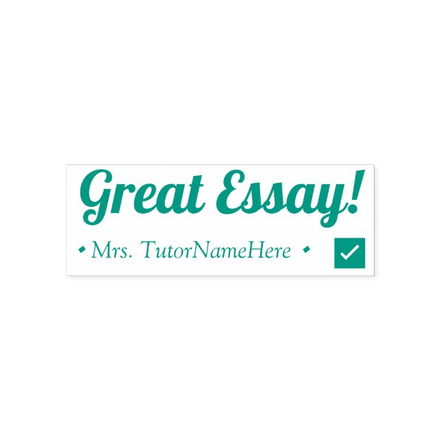 "Great Essay!" Commendation Rubber Stamp (Design)