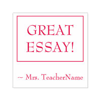 "GREAT ESSAY!" Instructor Feedback Rubber Stamp