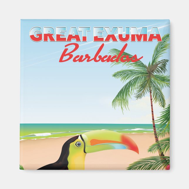 Great Euxma Barbados travel poster Magnet (Front)