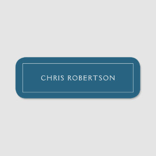 Great Excellent Your Name Ocean Blue White Custom Name Tag