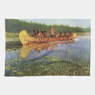 Great Explorers by Remington, Vintage Pioneers Kitchen Towel