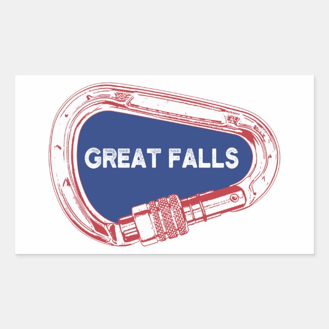 Great Falls Climbing Carabiner Sticker (Front)