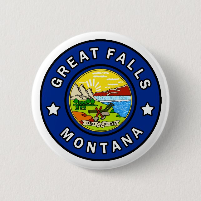 Great Falls Montana 2 Inch Round Button (Front)