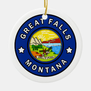 Great Falls Montana Ceramic Ornament