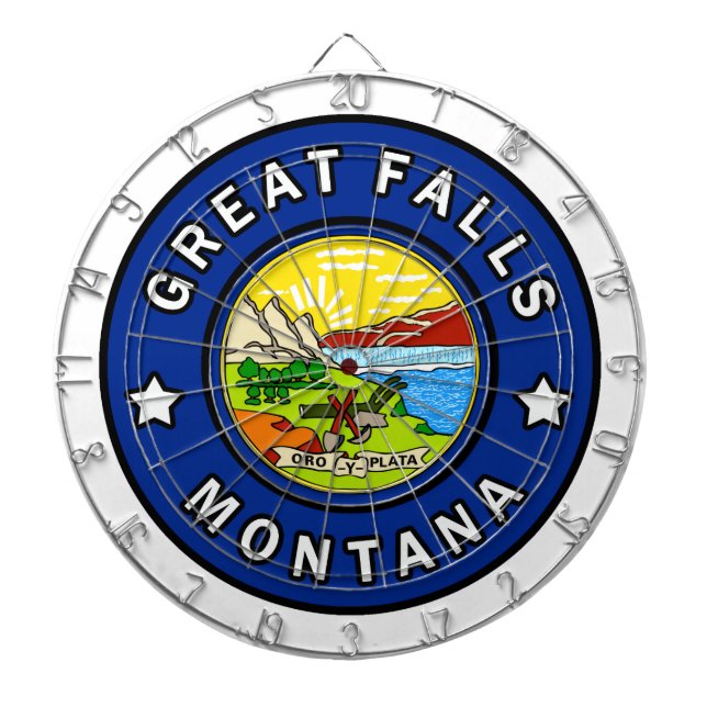 Great Falls Montana Dartboard (Front)