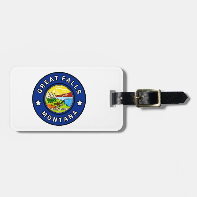Great Falls Montana Luggage Tag (Front Horizontal)